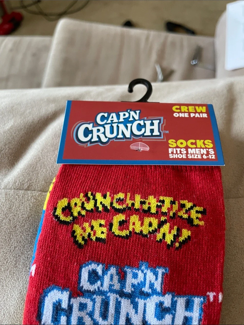 Men’s Blue Novelty Socks -captain  crunch
